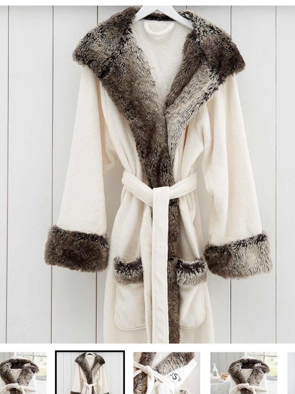 Pottery Barn Faux Fur Robe